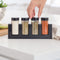 4 Jar Spice Rack filled with spices