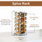 Orii 20-Jar Acacia Wood Rotating Spice Rack Organizer with Glass Jars & Stainless Steel Lids | Includes 20 Spices & Free 5-Year Refills