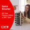 Orii 20-Jar Stainless Steel Spice Organizer Rack, Rotating Lazy Susan Design with Filled Glass Jars