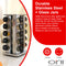 Orii 20-Jar Stainless Steel Spice Organizer Rack, Rotating Lazy Susan Design with Filled Glass Jars