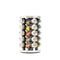 Orii 20-Jar Stainless Steel Rotating Spice Rack Lazy Susan Organizer with Pre-Filled Glass Jars