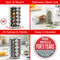 Orii 20-Jar Stainless Steel Rotating Spice Rack Lazy Susan Organizer with Pre-Filled Glass Jars