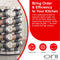 Orii 20-Jar Stainless Steel Rotating Spice Rack Lazy Susan Organizer with Pre-Filled Glass Jars