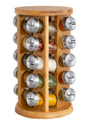 Orii 20 Jar Bamboo Rotating Spice Rack