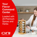 Orii 20 Jar Bamboo Rotating Spice Rack