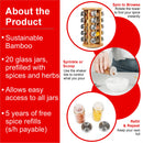 Orii 20 Jar Bamboo Rotating Spice Rack