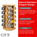 Orii 20 Jar Bamboo Rotating Spice Rack