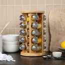 Orii 20 Jar Bamboo Rotating Spice Rack