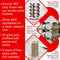 Orii 16 Jar White Filled Spice Rack Set, Rotating MDF Rack with Premium Spices & 5-Year Free Refills