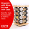 Orii 16 Jar Bamboo Spice Rack Set, Rotating Natural Bamboo Rack with Premium Spices & 5-Year Free Refills