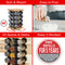 Orii 16 Jar Bamboo Spice Rack Set, Rotating Natural Bamboo Rack with Premium Spices & 5-Year Free Refills