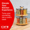 Orii 16 Jar 2 Tier Bamboo Rotating Spice Rack Premium Glass Jars with Free Spice Refills