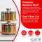 Orii 16 Jar 2 Tier Bamboo Rotating Spice Rack Premium Glass Jars with Free Spice Refills