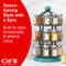 Orii Adrinova 24-Jar Revolving Tower Spice Rack Premium Glass Jars with Free 5-Year Refills