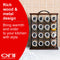 Orii 16-Jar Acacia Wood Tower Spice Rack Vertical Countertop Organizer with Glass Jars & Free 5-Year Refills