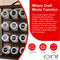 Orii 16-Jar Acacia Wood Tower Spice Rack Vertical Countertop Organizer with Glass Jars & Free 5-Year Refills