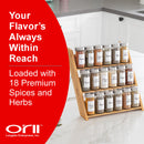 Orii 18 Jar Bamboo Drawer + Over Counter Spice Rack