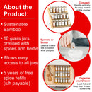 Orii 18 Jar Bamboo Drawer + Over Counter Spice Rack