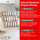 Orii 18 Jar Bamboo Drawer + Over Counter Spice Rack