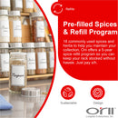 Orii 18 Jar Bamboo Drawer + Over Counter Spice Rack