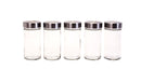 Orii 3 oz. Round Spice & Storage Jars with Stainless Steel Lids – Set of 5 Refillable Glass Containers for Kitchen & Crafts