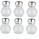 Orii 3 oz. Orb Spice & Storage Jars – Set of 6 Heavy-Duty Glass with Chrome Lids