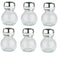Orii 3 oz. Orb Spice & Storage Jars – Set of 6 Heavy-Duty Glass with Chrome Lids