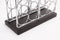Orii 20 Jar Chrome Wire Unfilled Spice Rack With Black Bamboo Base