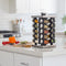 Orii Rotunda 20-Jar Rotating Spice Rack Organizer Stainless Steel 4 Sided Compact Design with Pre-Filled Glass Jars