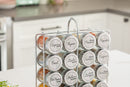 Orii 20-Jar Stainless Steel Filled Spice Rack Modern Wire Design with Labeled Jars & Free 5-Year Refills