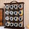 Orii 16-Jar Acacia Wood Tower Spice Rack Vertical Countertop Organizer with Glass Jars & Free 5-Year Refills