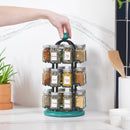 Orii Adrinova 24-Jar Revolving Tower Spice Rack Premium Glass Jars with Free 5-Year Refills