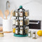 Orii Adrinova 24-Jar Revolving Tower Spice Rack Premium Glass Jars with Free 5-Year Refills