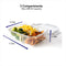 Orii 4 Pc Glass Food Storage Compartment Containers with High Wall Dividers