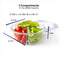 Orii 4 Pc Glass Food Storage Compartment Containers with High Wall Dividers