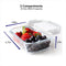 Orii 4 Pc Glass Food Storage Compartment Containers with High Wall Dividers