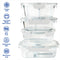 Orii 4 Pc Glass Food Storage Compartment Containers with High Wall Dividers