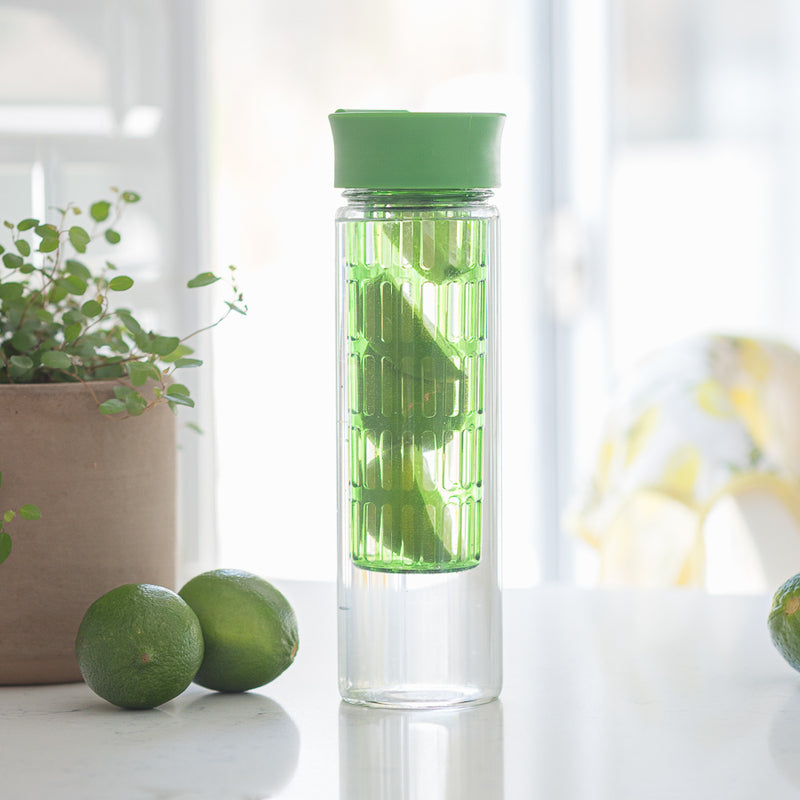 Orii 16 Ounce Glass Hydration Bottle with Infuser Insert