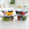 Orii 4 Pc Glass Food Storage Compartment Containers with High Wall Dividers